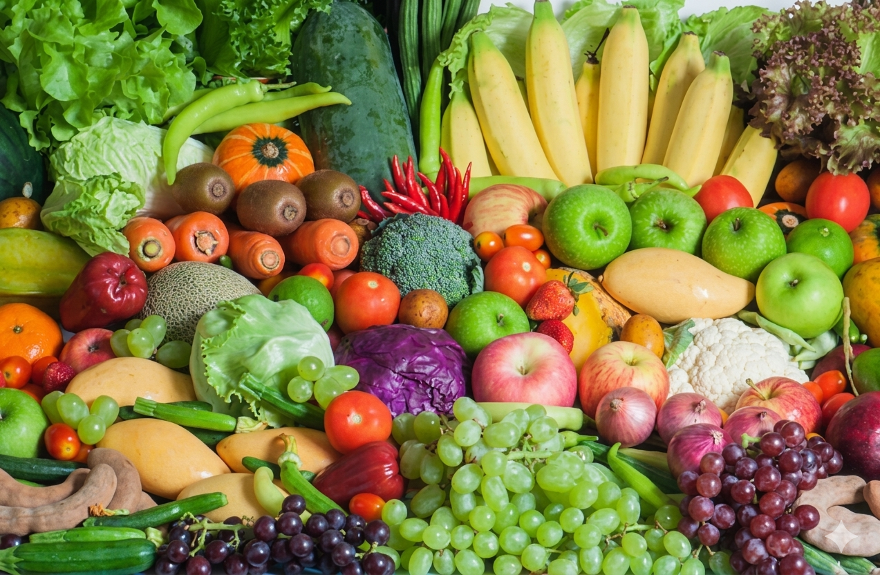 Fresh Indian fruits and vegetables export range