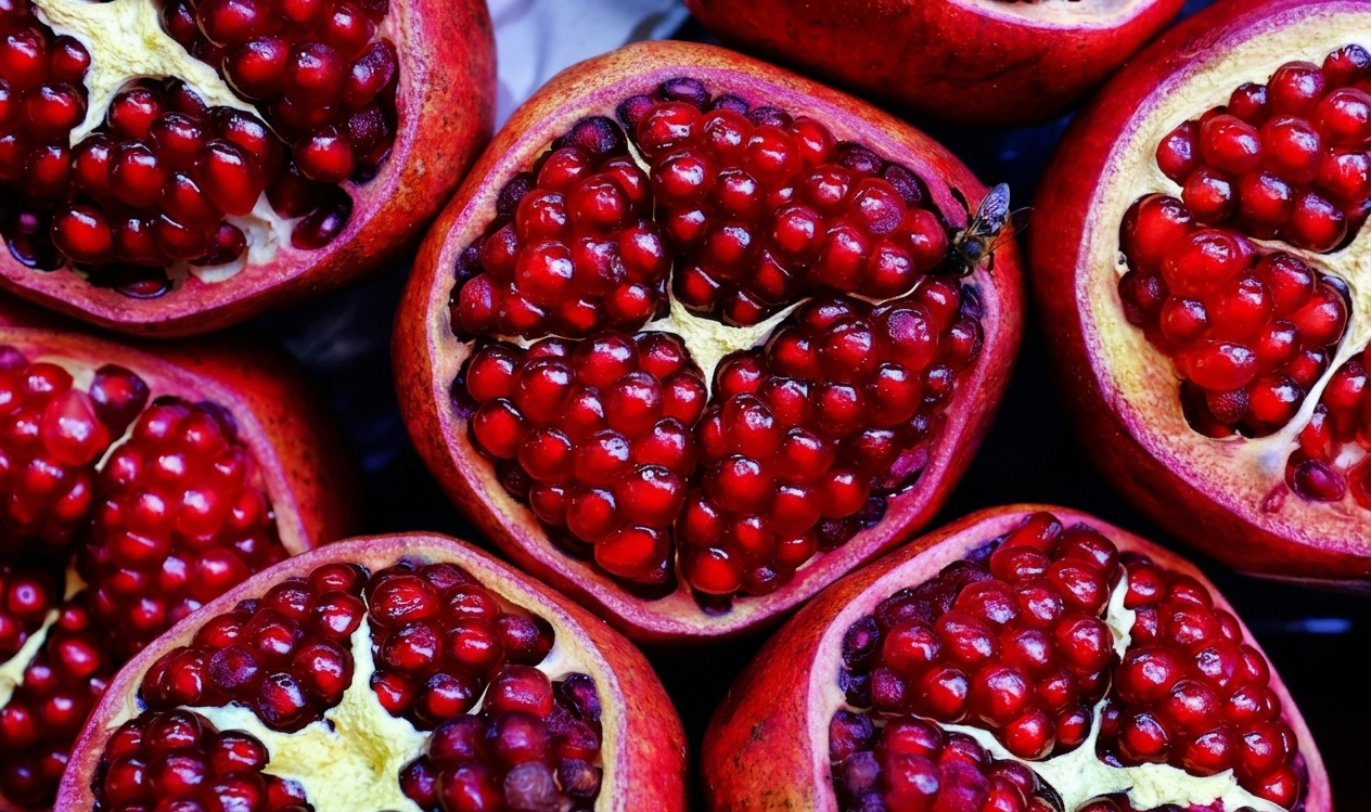 Fresh Indian pomegranates